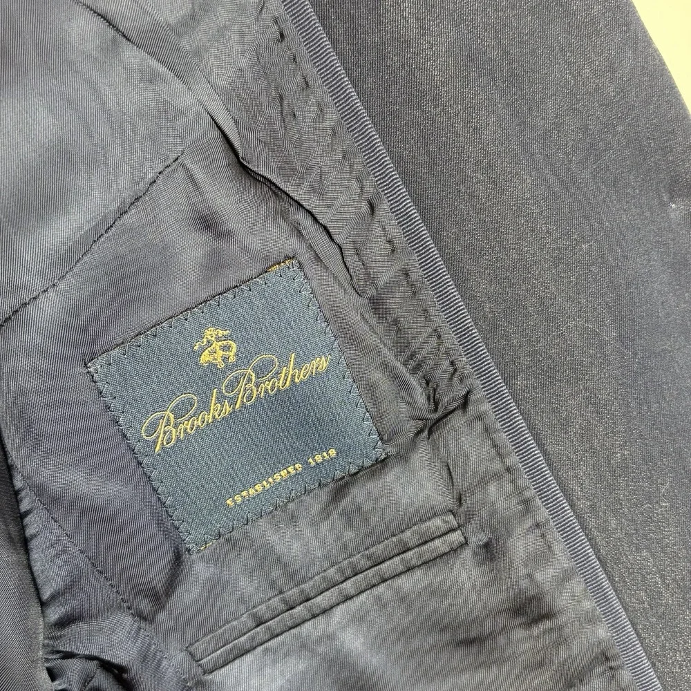 Brooks Brothers Stellita Fit Blazer Womens 4 Loro Piana Navy Cotton Old Money